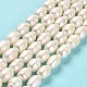 Fili di perle di perle d'acqua dolce coltivate naturali PEAR-E016-067-2
