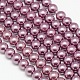 Brins de perles rondes en verre teinté écologique HY-A002-10mm-RB062-1