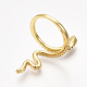 Brass Micro Pave Cubic Zirconia Cuff Rings RJEW-S044-049-3
