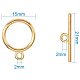 PandaHall 40 Sets Golden Flat Round Tibetan Style Toggle Clasps for Jewelry Making TIBE-PH0001-01G-NR-2