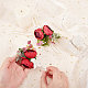Craspire 1pc rosa Blume Tuch Anstecknadel AJEW-CP0001-80B-3