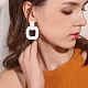 Anattasoul 9 paires 9 couleurs acrylique torsion rectangle boucles d'oreilles pendantes avec épingles en argent sterling pour les femmes EJEW-AN0004-05-6