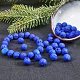 NBEADS 1 Box 4 Strands 8mm Dyed Natural Lava Beads G-NB0001-17-5