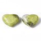 Natürlicher gelber Senf-Jaspis-Herz-Palmenstein G-S299-121-2