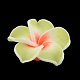 Plumeria hecha a mano de arcilla polimérica flor 3D abalorios CLAY-Q192-15mm-13-1
