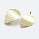 Brass Drawbench Stud Earring Findings KK-F728-15G-NF-2