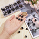 Nbeads 100 pcs boutons noirs en fausses perles FIND-NB0003-93-3