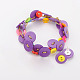 Resin Flat Round Button Jewelry Sets: Bracelets/Necklaces & Ear Studs SJEW-JS00793-2