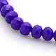 Opaque Solid Color Crystal Glass Rondelle Beads Stretch Bracelets BJEW-F075-03-2