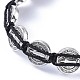Bracelets de perles de nylon tressés réglables BJEW-JB05178-4