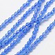 Naturelles agate bleue brins de perles G-A129-3mm-A05-1
