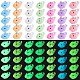 70 Stück 7 Farben leuchtende durchscheinende Harzanhänger RESI-SZ0003-36-1
