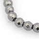 Non-Magnetic Hematite Stretch Bracelets BJEW-J101A-01-2