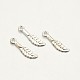 Feather Zinc Alloy Charms PALLOY-N0110-10S-1