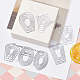 フレーム炭素鋼切削ダイスステンシル  DIYスクラップブッキング/フォトアルバム用  装飾的なエンボス印刷紙のカード  不規則な3d花  銀  83~157x78~108x0.8mm  3個/セット DIY-CA0001-22S-6