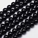 Rondmaline noire naturelle chapelets de perles rondes G-I160-01-10mm-1