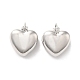 Boucles d'oreilles créoles coeur en laiton pour femme EJEW-Q024-06P-1