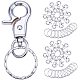 Pandahall Elite 10 pcs Set Iron Swivel Snap Hooks Clasps with Key Rings 63x25mm IFIN-PH0023-12P-1