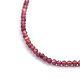 Grenat naturel colliers de perles NJEW-F245-A10-2