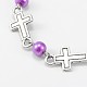 Handarbeit rund Glasperlenketten Perlen für Halsketten Armbänder machen AJEW-JB00075-02-2