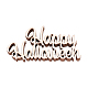 Mot joyeux halloween ornements de découpes en bois vierges WOOD-L010-01-2