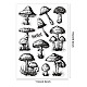 GLOBLELAND Retro Mushroom Clear Stamps Silicone Clear Stamp Plant Theme Seals for DIY Scrapbooking Journals Decorative Cards Making Photo Album DIY Craft DIY-WH0167-57-0526-6