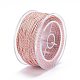 ポリコットンフィリグリーコード  編組ロープ  プラスチックリール付き  壁掛け用  工芸  ギフト包装  ピンク  1.2mm  約27.34ヤード（25m）/ロール OCOR-E027-02B-22-3