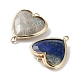 Natural Amethyst & Lapis Lazuli & Amazonite Connector Charms G-G012-01G-01-2