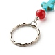 Natural & Dyed Malaysia Jade Bead and Synthetic Turquoise beads Keychain KEYC-JKC00267-01-4