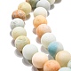 Brins de perles d'amazonite de fleurs naturelles X-G-G692-01F-10mm-2