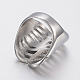 304 anelli strass in acciaio inox RJEW-H125-70P-3