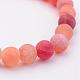 Natural Weathered Agate(Dyed) Stretch Beads Bracelets BJEW-JB02513-01-2