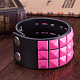 Unisex Fashion Leather Cord Alloy Studded Bracelets BJEW-BB15511-E-10