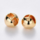 Brass Ball Clip-on Earrings X-KK-T049-22G-NF-1