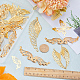SUNNYCLUE 1 Box 58Pcs Gold Filigree Connectors Filigree Charm Pack Filigree Embellishments Filigree Angel Wings Hollow Wing Charms Connector Charms for Jewelry Making DIY Earrings Bracelet Necklace IFIN-SC0001-52-3