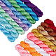 PandaHall Elite 16 Bundles 16 Colors Braided Polyester Cords OCOR-PH0001-99-1