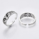 Tibetan Style Alloy Finger Cuff Rings TIBE-R318-10-RS-2