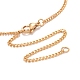 Brass Human Hug Pendant Necklace with 201 Stainless Steel Curb Chains for Women NJEW-I114-01G-4