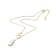 Collana con pendente di perle barocche naturali NJEW-JN03599-03-5