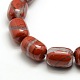 Barrel Natural Red Jasper Beads Strands G-P062-09-3
