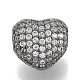 Perles de zircone cubique micro pave en Laiton ZIRC-T006-12B-1
