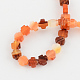 Dyed Natural Red Agate Stone Beads Strands G-R182-07-2