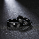 Regalos del día de san valentín anillos de pareja de circonita cúbica de acero de titanio para hombres RJEW-BB16446-9-4
