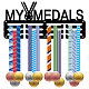ファッション鉄メダルハンガーホルダーディスプレイウォールラック  3行  ネジ付き  メダル  130x290mm ODIS-WH0037-120-1