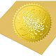 Adesivi autoadesivi in lamina d'oro in rilievo DIY-WH0211-188-4