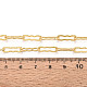 Chaînes à maillons rectangulaires ondulés en laiton&nbsp;CHC-T018-46G-3