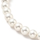Bracelet coulissant en perles de coquillage avec chaîne serpent en laiton BJEW-B066-01B-01-2