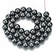 Non-magnetic Synthetic Hematite Beads Strands G-Q892-10mm-3