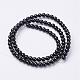 Natural Black Onyx Round Beads Strands GSR4mmC097-3