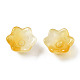 Transparent Two Tone Spray Painted Glass Beads GLAA-Q089-002B-009-3